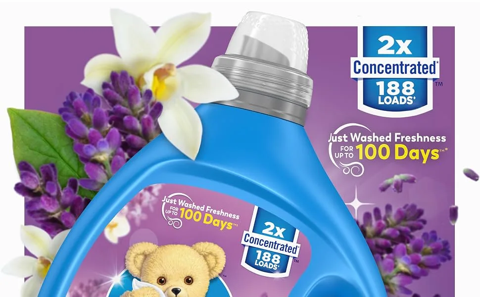 Snuggle Exhilarations Liquid Fabric Softener, Lavender and Vanilla Orchid, 2X Concentrated, 188 Loads - Snuggle fabric softner