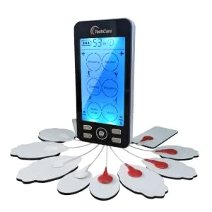 Tens Unit Plus 24 Rechargeable Electronic Pulse Massager Machine Multi Mode Device with All Accessories New Model - TENS EMS Machine