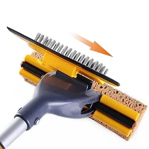 Yocada Sponge Mop Home Commercial Use Tile Floor Bathroom Garage Cleaning with Squeegee and Extendable Telescopic Long Handle 41-53 Inches Easily Dry Wringing - product information 5