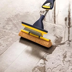Yocada Sponge Mop Home Commercial Use Tile Floor Bathroom Garage Cleaning with Squeegee and Extendable Telescopic Long Handle 41-53 Inches Easily Dry Wringing - product information 6