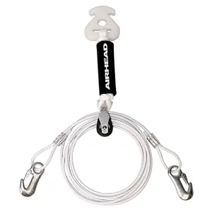 Airhead Self Centering Cable Tow Harness for 1-2 Rider Towable Tubes, Water Skis and Wakeboards, 14-Feet - Self Centering Cable Tow Harness