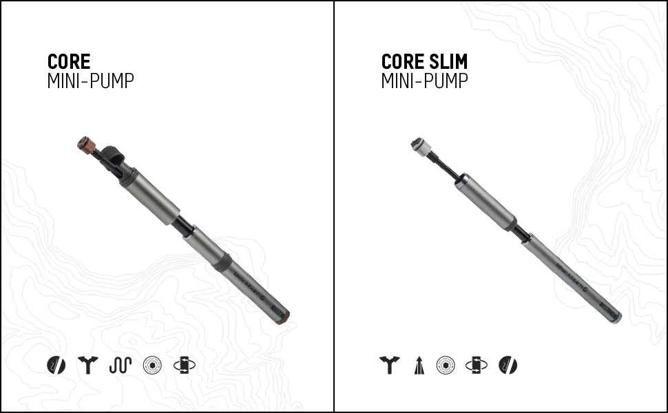 Blackburn Core Standard and Slim Bike Mini-Pump Silver Slim - blackburn core slim bike mini pump