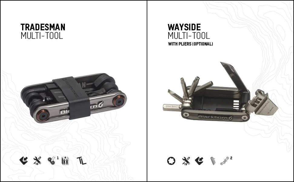 Blackburn Wayside 19 Function Bike Multi-Tool (Outpost Pewter, One Size) Outpost Pewter One Size - blackburn tradesman wayside multi tool bike