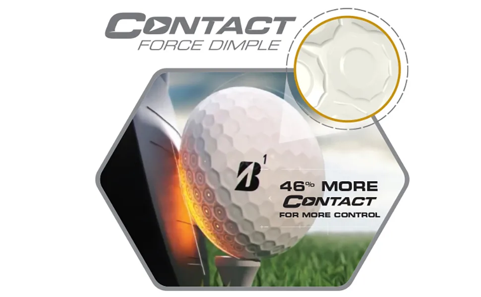 2023 Bridgestone Golf e12 Contact Golf Balls White (New Style) - Contact Force Dimple