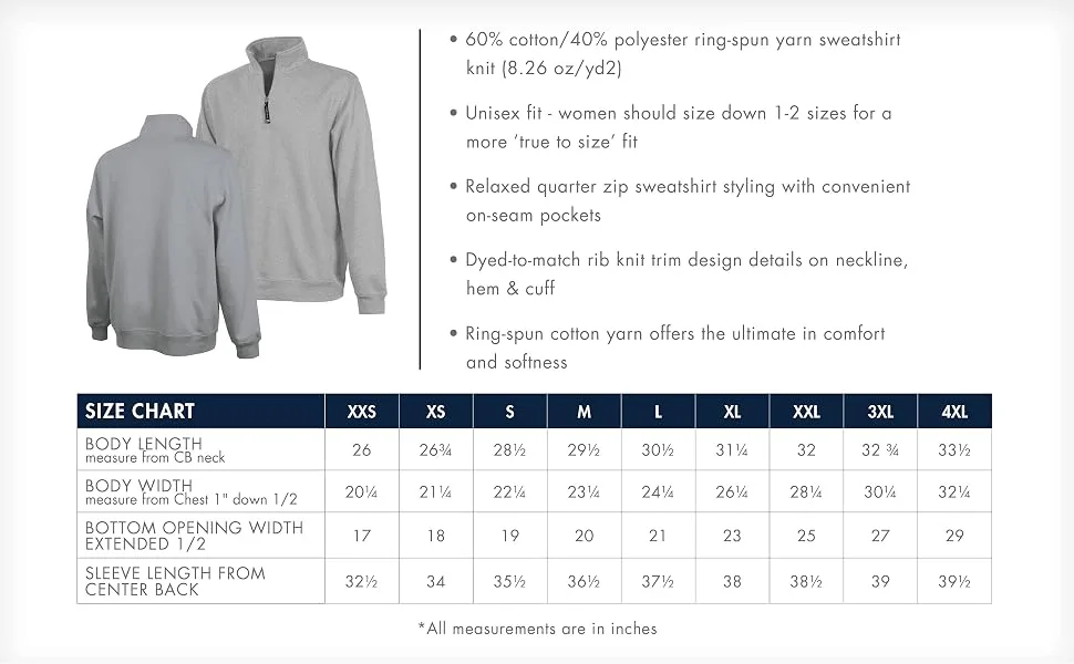 Charles River Apparel Men's Crosswind Quarter Zip Sweatshirt (Regular & Big-Tall Sizes) X-Large Dark Charcoal - Crosswind Quart Zip