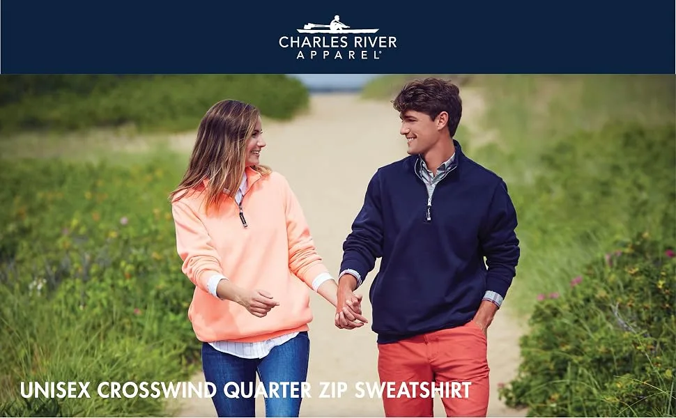 Charles River Apparel Men's Crosswind Quarter Zip Sweatshirt (Regular & Big-Tall Sizes) X-Large Dark Charcoal - Crosswind Quarter Zip