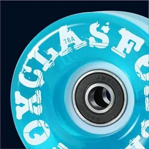 CLAS FOX 78A Indoor or Outdoor 65x35mm Quad Roller Skate Wheels with ABEC-9 Bearings 8 Pcs Purple - product information 6