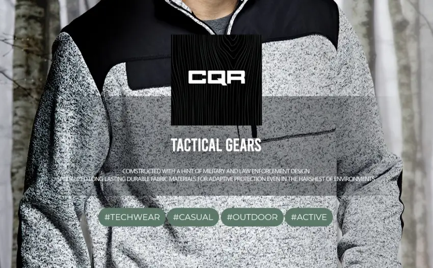 CQR Men's Thermal Fleece Half Zip Pullover, Winter Outdoor Warm Sweater, Lightweight Long Sleeve Sweatshirt Half Zip Sweater Fleece Heather Grey Large - Tactical gears