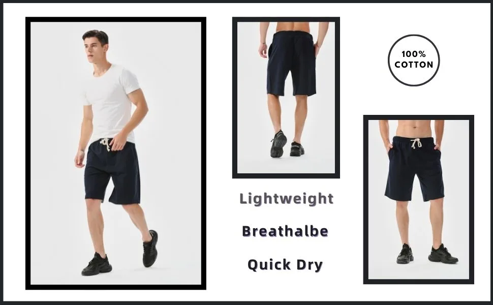 czzstance Mens Shorts Casual Cotton Athletic Shorts Drawstring Workout Running Shorts with Pockets XX-Large Gray - 100%