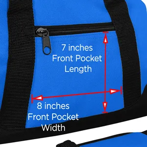 DALIX 14" Small Duffle Bag Two Toned Gym Travel Bag Small Black Gray - product information 3