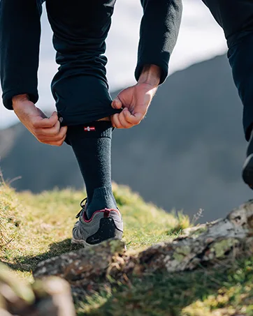 DANISH ENURANCE Premium Outdoor Hiking Socks, Merino Wool, Men & Women, 2 Pack Black Medium - danish endurance