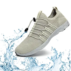 DLGJPA Men's Lightweight Quick Drying Aqua Water Shoes Athletic Sport Walking Shoes 9.5 19009darkgray - liushui