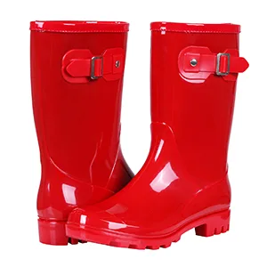 Evshine Women's Mid Calf Rain Boots Waterproof Garden Shoes 8 Matte Black - product information 22