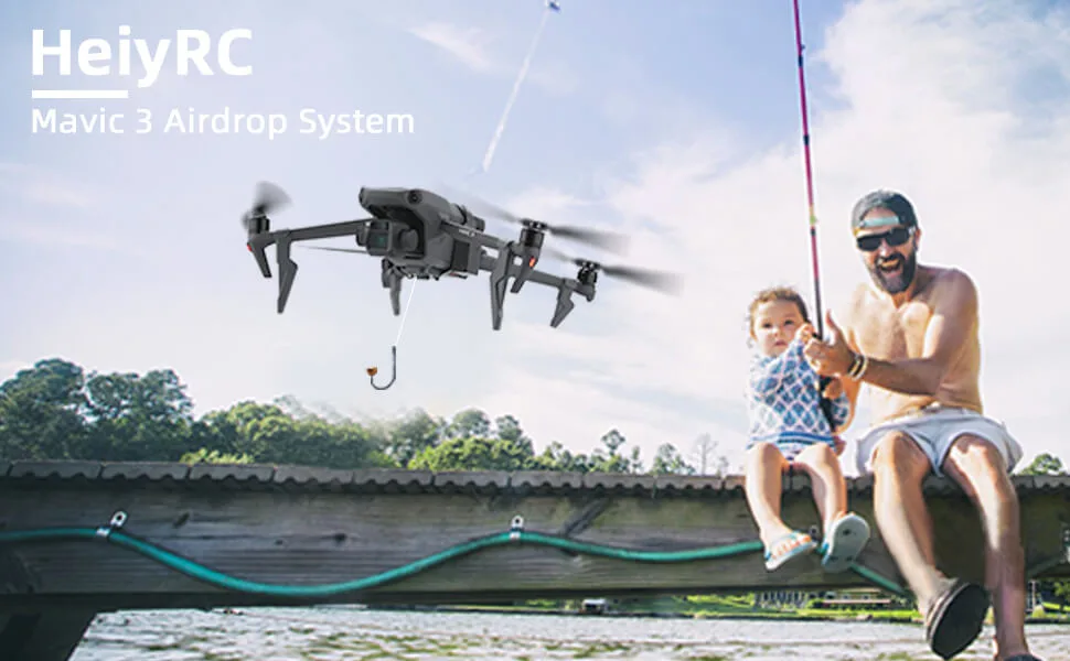 BRDRC Airdrop System for DJI Mavic 3 Classic,Release and Drop Professional Device Payload for DJI Mavic 3 Cine Classic Accessories - mavic 3 classic bait release