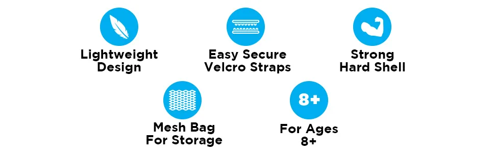Hover-1 Nylon Protective Elbow Pads | Knee Pads & Wrist Guards, For Ages 8+, Hard PP Shells for Impact Resistance & EVA Foam Protective Padding, Medium, Blue - skateboard knee pads, skateboard elbow pads, skateboard wrist brace, knee pads , elbow pads