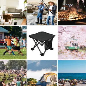 KingCamp Camping Stool Small Protable Backpacking Slacker Chair Blackstrips - folding chai mini