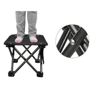 KingCamp Camping Stool Small Protable Backpacking Slacker Chair Blackstrips - kingcamp