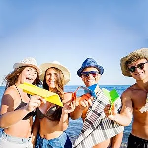 Lanzom Women Wide Brim Straw Panama Roll up Hat Fedora Beach Sun Hat UPF50+ Brown/Black One Size - product information 16