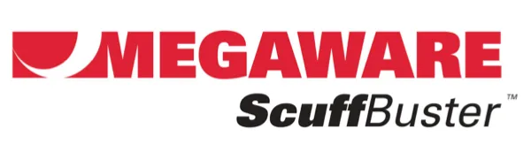 MEGAWARE KEELGUARD ScuffBuster Bow Guard XL with Notch, 9" X 8.75", 3M Adhesive, 316-Stainless Steel, 80638 - bow guard protector protection shield sheild trailer roller scuff buster scuffbuster bowguard