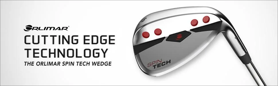 Orlimar Spin Tech 52 56 60 Degree Golf Wedges for Men: Dual Milled Face for Exceptional Spin 52 Degrees - back of an Orlimar Spin Tech wedge, text