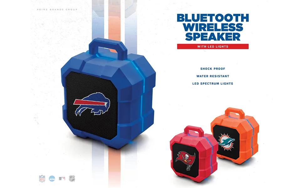 SOAR NCAA Shockbox LED Wireless Bluetooth Speaker Texas State Bobcats Team Color - LED Speaker