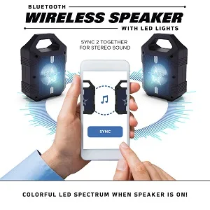 SOAR NCAA XL LED Wireless Bluetooth Speaker, Iowa Hawkeyes - Black square speaker with top handle and Las Vegas Golden Knights logo in center
