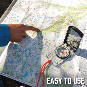 Sun Company ProSight Sighting Map Compass with Adjustable Declination - Lightweight Orienteering Baseplate Compass for Hiking, Backpacking, and Survival Navigation | Professional Grade Compass - easy to use