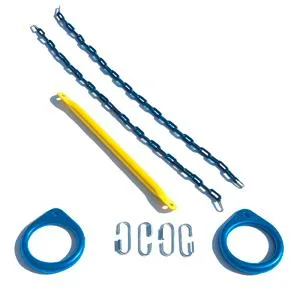 Swing-N-Slide Ring and Trapeze Combo swing Black - ring and trapeze, ring trap, trapeze bar, acrobat bar, gymnast rings, olympic rings