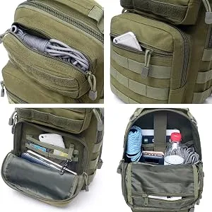 Tactical Sling Bag Pack Military Rover Shoulder Sling Backpack Molle Assault Range Bags Chest Pack Day Pack Diaper Bag Black - product information 4
