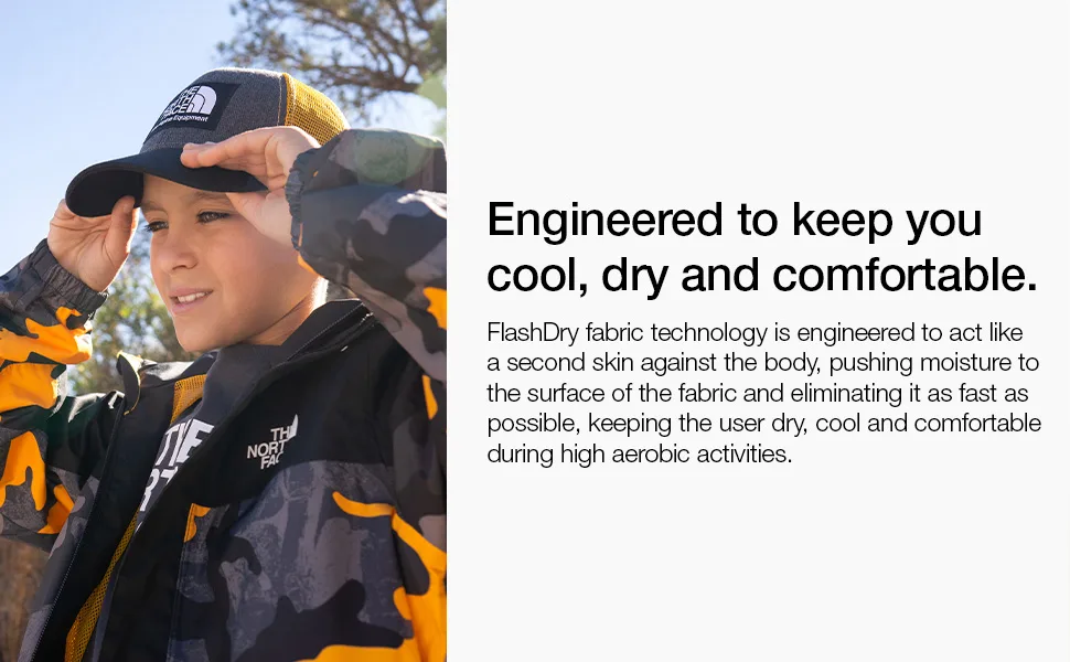 THE NORTH FACE Kids' Foam Trucker Hat Small Tnf Black - Flashdry technology engineered to keep you cool, dry and comfortable.