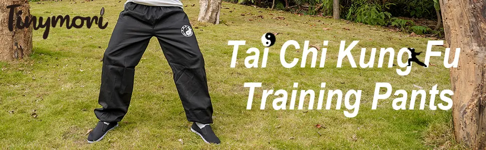 Tinymori Taichi Lantern Pants Tai Chi Training Pants | Kung Fu Taichi Practice Uniforms Martial Arts Clothing Bottoms Cotton X-Large - taiji zhutu us