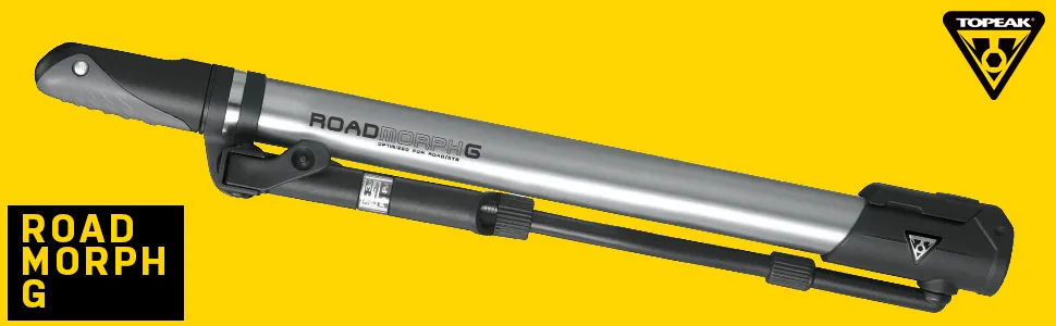 Topeak Road Morph G Mini Pump black, silver large x w x h 35 x 5.7 x 2.8 cm/ 13.8 x 2.2 x 1.1 - product information 1