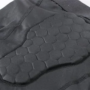 TUOY Men's Padded Compression Shirt Protective Shirt Rib Chest Protector for Football Baseball Medium Black Sleeveless Shirt - details 1