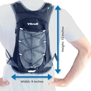 Vibrelli Hydration Pack & 2L Hydration Water Bladder - High Flow Bite Valve - Hydration Backpack with Storage - Lightweight Running Backpack, Also for Cycling, Hiking, Ski, Snow for Men, Women & Kids Black - hydration back pack sizing
