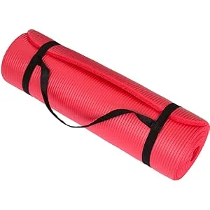 Extra Thick Yoga Mat Collection - Non Slip Comfort Foam, Durable Exercise Mat For Fitness, Pilates and Workout With Carrying Strap By Wakeman Fitness BLUE - product information 2