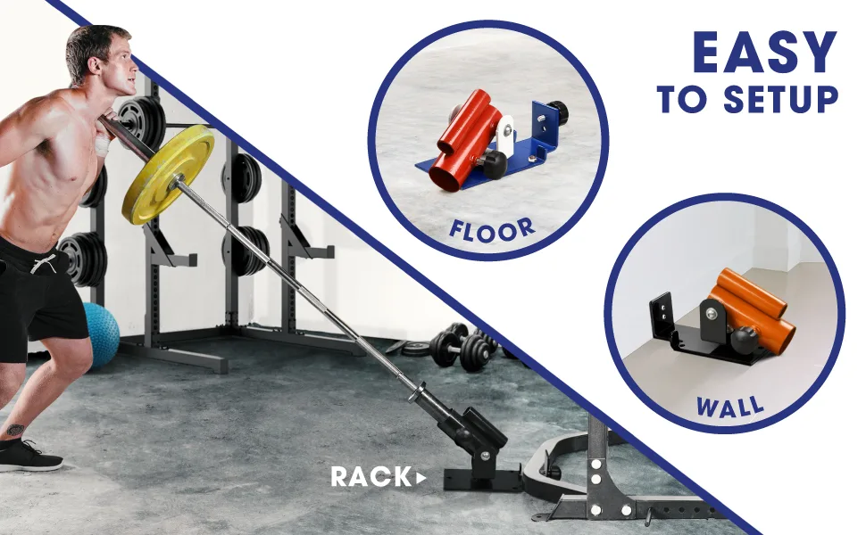Yes4All Deluxe T-Bar Row Platform  Full 360 Swivel & Easy to Install  Fits 1 Standard and 2 Olympic Bars A. Black - EASY TO SET UP