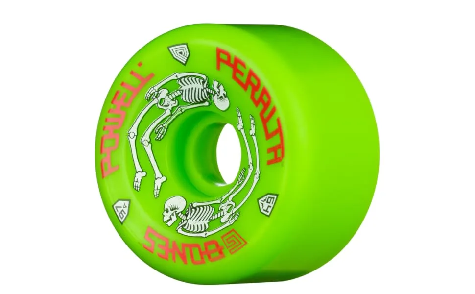 Powell Peralta G-Bones 64mm 97a Skateboard Wheels green 64mm - Powell Peralta G-Bones 64mm 97A Green Skateboard Wheels 4 pk