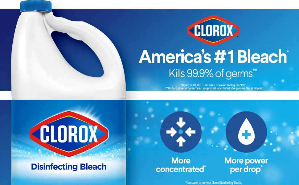 Clorox Disinfecting Bleach, Regular - 121 Fl oz Bottle - image