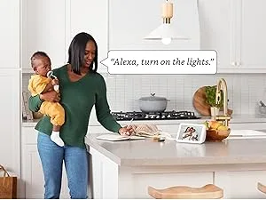 Amazon Basics Smart A19 LED Light Bulb, Color Changing, 2.4 GHz Wi-Fi, 60W Equivalent 800LM, Works with Alexa Only, 4-Pack, Certified for Humans Color Changing 4 Pack - Control your light bulbs remotely