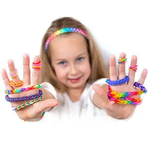Loopa Rubber Bands Kit , 10,000+ Colorful Bands Refill Set for Kids, DIY Loom Bracelets Making Set with Beads & Endless Accessories - Box Case Included - product information 4