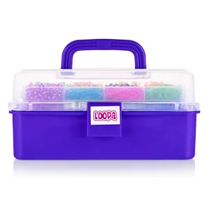 Loopa Rubber Bands Kit , 10,000+ Colorful Bands Refill Set for Kids, DIY Loom Bracelets Making Set with Beads & Endless Accessories - Box Case Included - product information 6