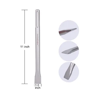 Monkey King Bar -SDS Max Bits 12INCH -SDS Max Chisel Bit- 3pcs Rotary Hammer Drill Chisel Bits Set for Drilling -Point Chisel, Scaling Chisel, Flat Chisels 11 INCH - 3PC1