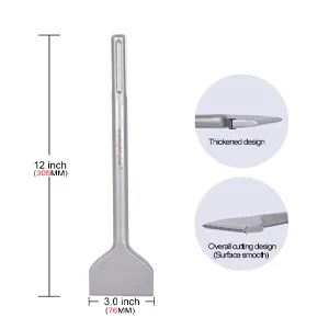 Monkey King Bar -SDS Max Bits 12INCH -SDS Max Chisel Bit- 3pcs Rotary Hammer Drill Chisel Bits Set for Drilling -Point Chisel, Scaling Chisel, Flat Chisels 11 INCH - 3PC3