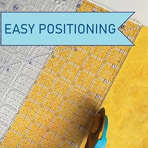 QuiltCut SpinAbout USA Made Non-Slip Quilting Ruler  5 Piece Square Up Set - easy positioning