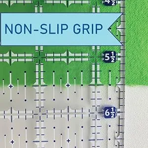 QuiltCut SpinAbout USA Made Non-Slip Quilting Ruler  5 Piece Square Up Set - non-slip