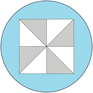 QuiltCut SpinAbout USA Made Non-Slip Quilting Ruler  5 Piece Square Up Set - Triangles quilt block
