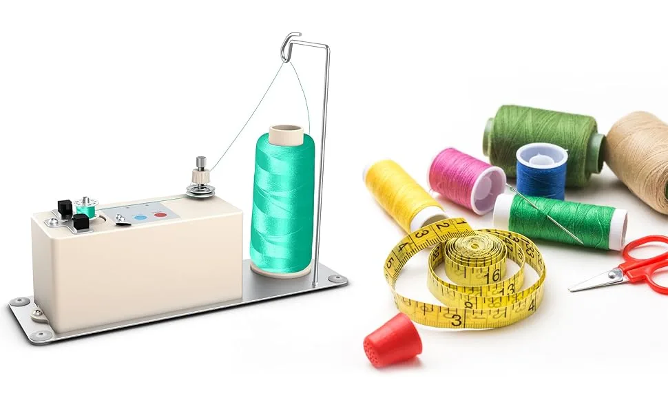 XBA Bobbin Winder, Portable Automatic Bobbin Winder, Electrical Bobbin Winder with Spool Thread Stand for Domestic and Industrial Sewing Machines - product information 2