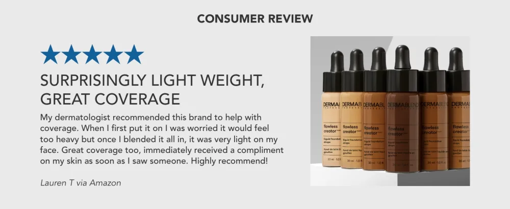 Dermablend Flawless Creator Multi-Use Liquid Foundation Makeup, Full Coverage Lightweight Buildable Foundation, Natural Finish, 1 Fl oz. 10N: Fair skin with Neutral undertones - RECOMMENDED BY DERMATOLOGIST TO CONSUMERS