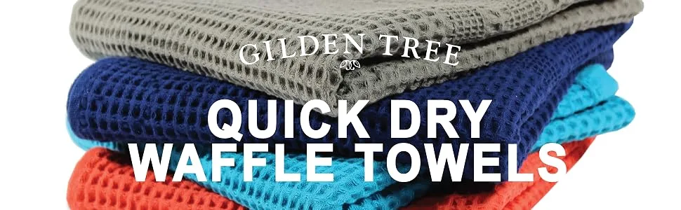 GILDEN TREE Waffle Towels Quick Dry Lint Free Thin Bath Sheets 40x80 Oversized Extra Large for Adults, Classic Style (Stone) - gilden tree quick dry waffle towels exfoliation colors