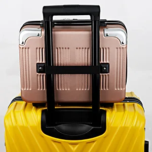 Lzttyee Small Hard Shell Cosmetic Case Travel Hand Luggage Portable Carrying Makeup Case Suitcase Rose gold - Travel Makeup Organizer Case